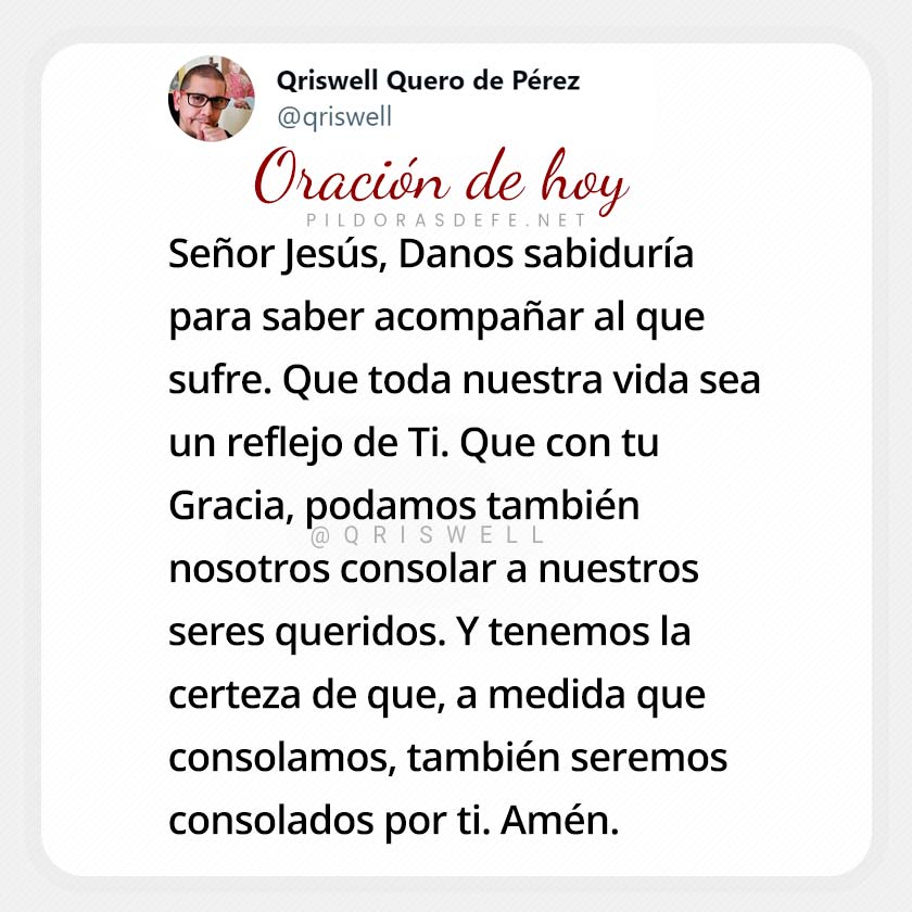 Oración de hoy miércoles. Oración del día 14 diciembre 2022