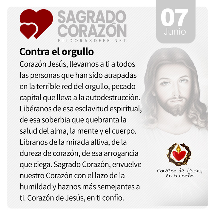 Oración al Corazón de Jesús para el día 7 de junio, mes del Sagrado Corazón