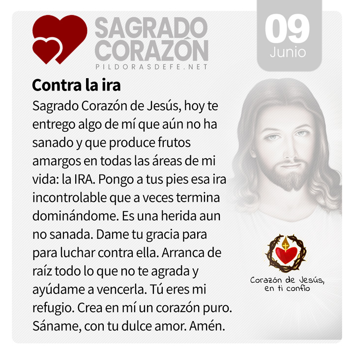 Oración al Corazón de Jesús para el día 9 de junio, mes del Sagrado Corazón