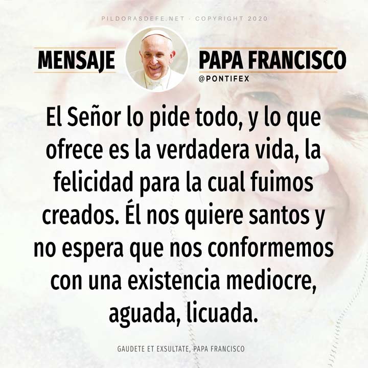 Reflexión de hoy 7 de mayo del Papa Francisco