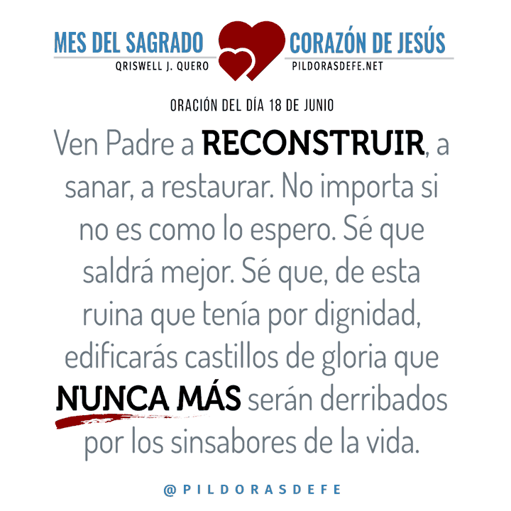 Oración del día 18 de junio al Sagrado Corazón de Jesús