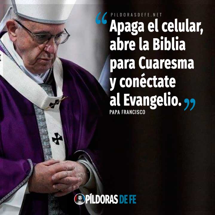 Qué consultas más la Biblia o el Celular? Papa Francisco