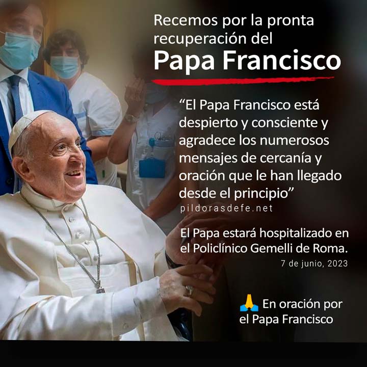 Papa Francisco se recupera luego de su operación exitosa y se encuentra hospitalizado