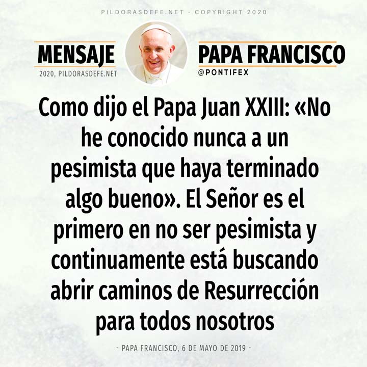 Reflexión de hoy 28 de mayo por el Papa Francisco