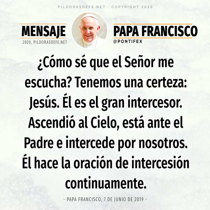 Reflexión de hoy 7 de junio por el Papa Francisco