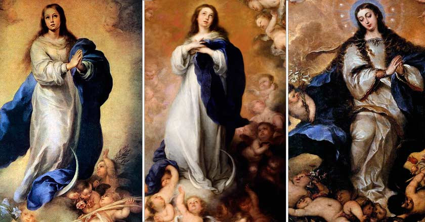 inmaculada concepcion de la virgen maria  pinturas frescos de maria