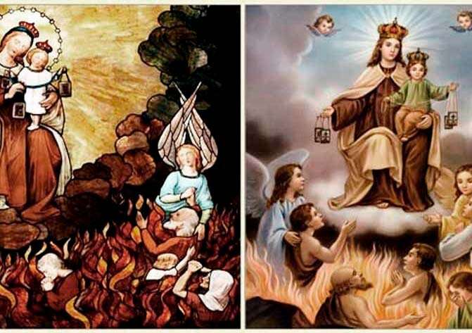 Almas Del Purgatorio Con La Virgen Del Carmen