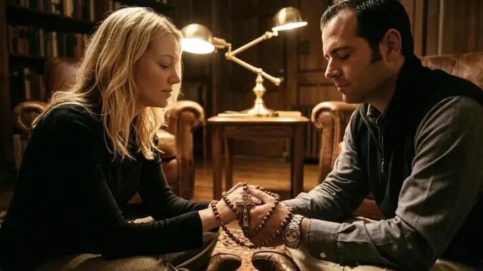 Esposos orando juntos poderosa oracion por los Matrimonios