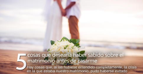 matrimonio cosas antes saber casarse