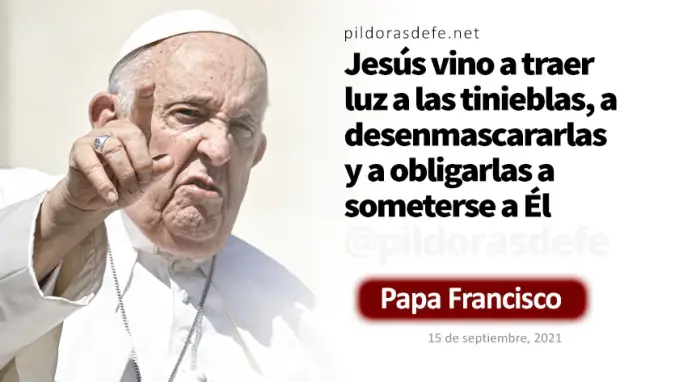 Evangelio de hoy Lunes Mateo     No vine a traer paz Papa Francisco  julio 