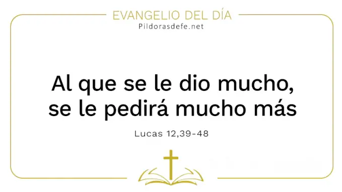Evangelio del dia Al que se le dio mucho se le exigira mas Lucas    Cita Biblica   