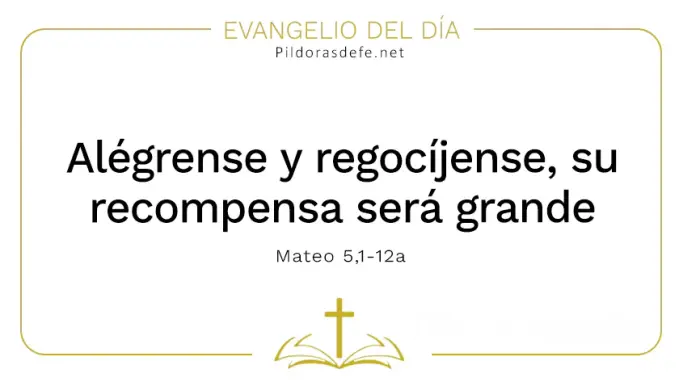 Evangelio del dia Alegrense su Recompensa sera grande Mateo   a Cita Biblica    Evangelio del dia Alegrense su Recompensa sera grande Mateo   a Cita Biblica