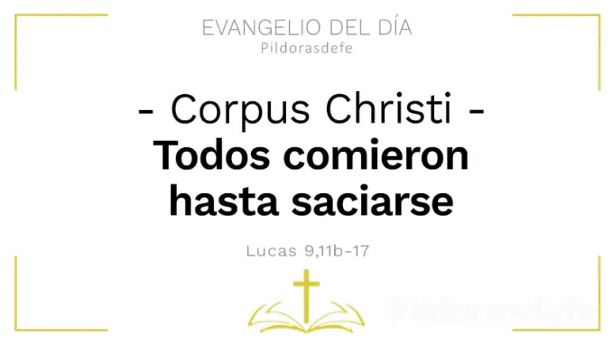 Evangelio del dia Corpus Christi Comieron hasta saciarse Lucas  b  Cita Biblica   