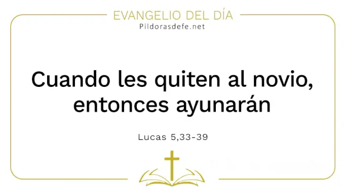 Evangelio del dia Cuando les quiten al novio entonces ayunaran Lucas    Cita Biblica   