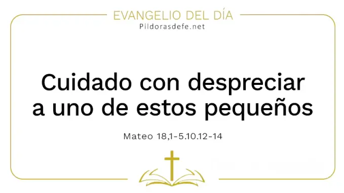 Evangelio del dia Cuidado con despreciar pequenos Mateo       Cita Biblica   