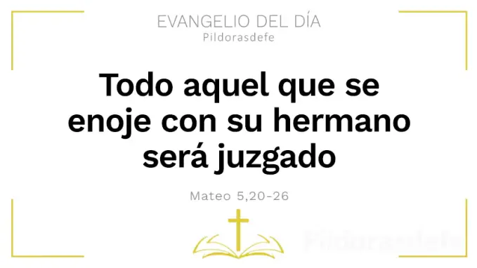 Evangelio del dia El que se enoje con su hermano Mateo    Cita Biblica   