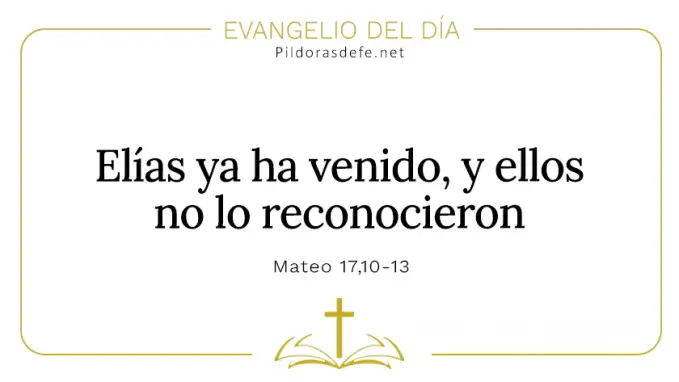 Evangelio del dia Elias ya vino no lo reconocieron Mateo    Cita Biblica   