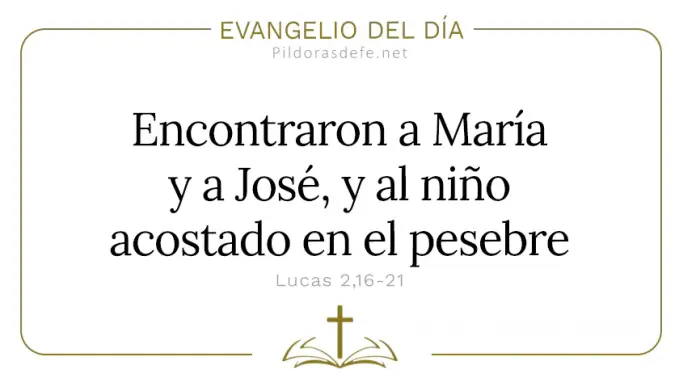Evangelio del dia Encontraron a Jose Maria nino en el pesebre Lucas    Cita Biblica   