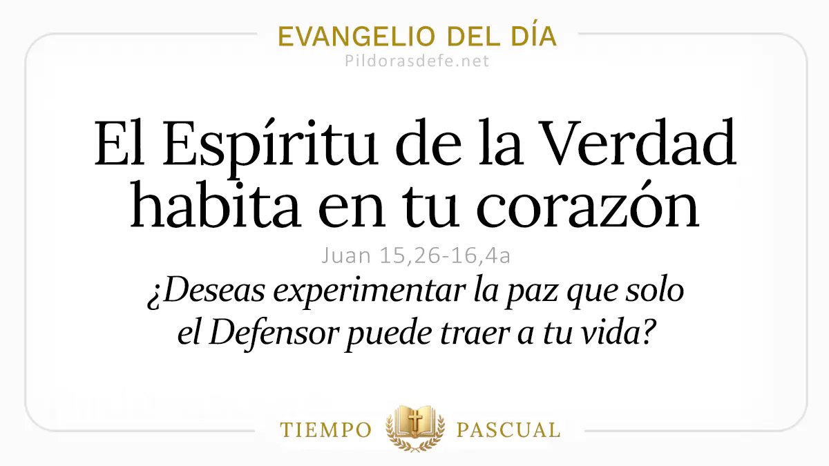 Evangelio del dia Evangelio del dia Lunes Juan     Espiritu de la Verdad  mayo webp