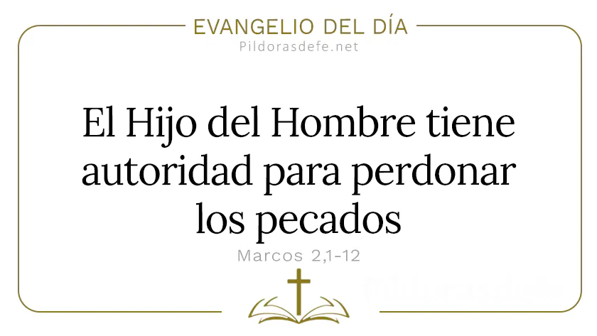 Evangelio del dia Hijo de hombre tiene autoridad para perdonar pecados Marcos    Cita Biblica   webp