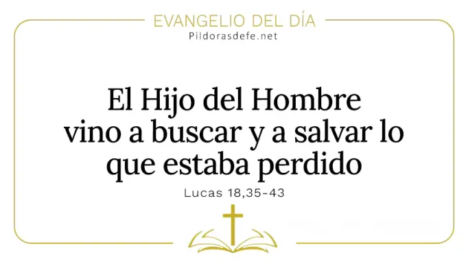 Evangelio del dia Hijo del hombre busca salva lo que estaba perdido Lucas    Cita Biblica   
