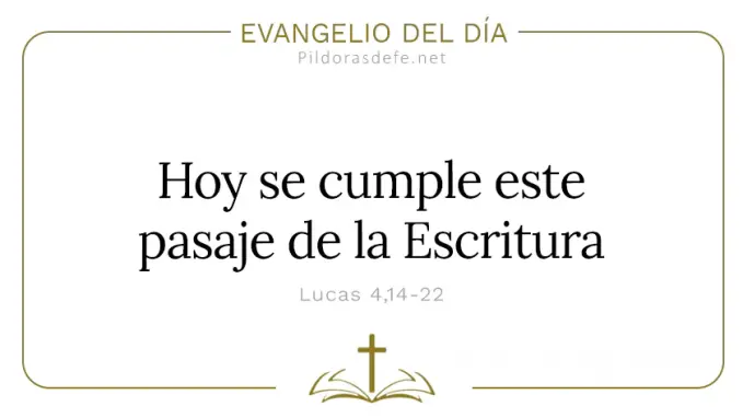Evangelio del dia Hoy se cumple este pasaje Lucas    Cita Biblica   