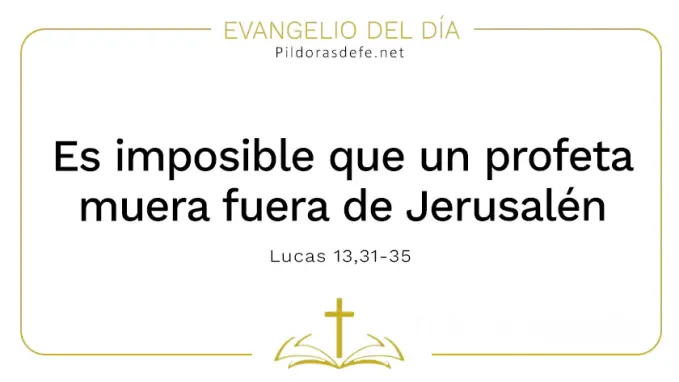 Evangelio del dia Imposible profeta muera fuera de Jerusalen Lucas    Cita Biblica    Evangelio del dia Imposible profeta muera fuera de Jerusalen Lucas    Cita Biblica