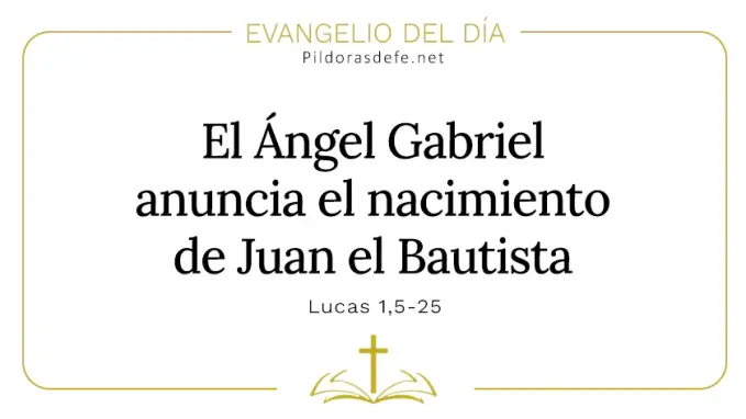 Evangelio del dia Jesus Gabriel anuncia nacimiento Juan Bautista Lucas    Cita Biblica   