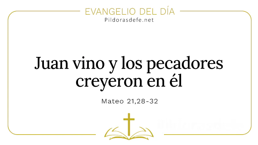 Evangelio del dia Juan vino y los pecadores creyeron Mateo    Cita Biblica   webp