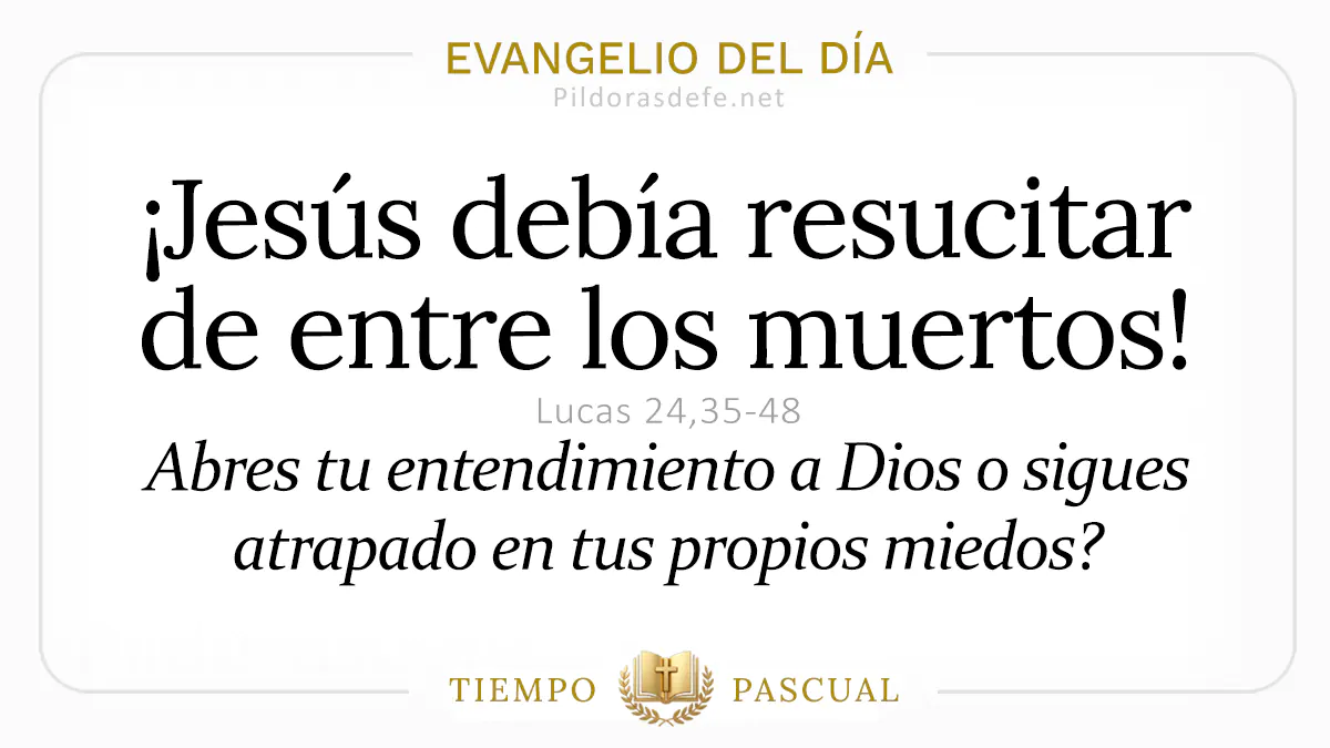 Evangelio del dia Jueves Lucas    Jesus debia resucitar  Abril webp