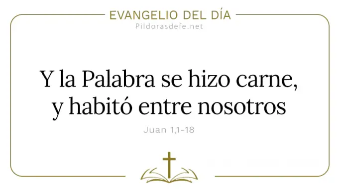 Evangelio del dia La Palabra se hizo Carne Juan    Cita Biblica   