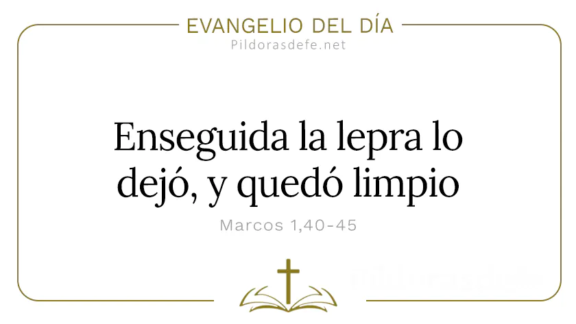 Evangelio del dia La lepra lo dejo quedo limpio Marcos    Cita Biblica   webp