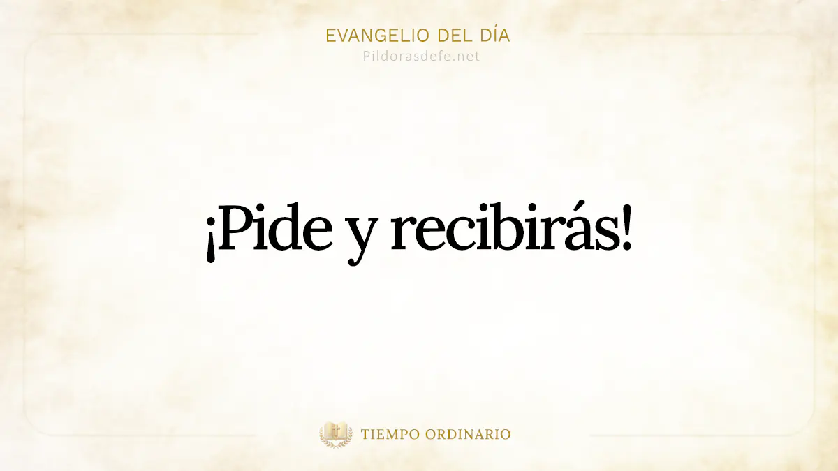 Evangelio del dia Lucas    Pide y recibiras webp