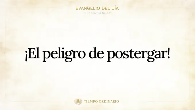 Evangelio del dia Lucas    Interpretan signos tiempo presente 