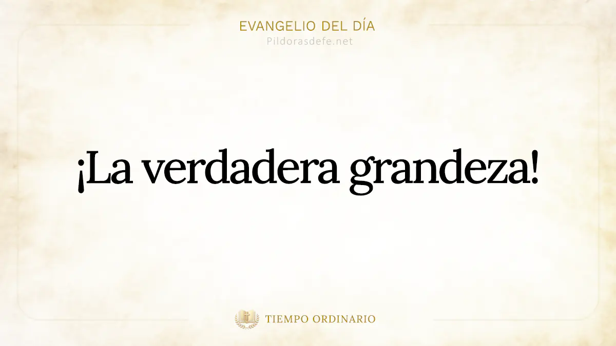 Evangelio del dia Lucas     La verdadera grandeza webp
