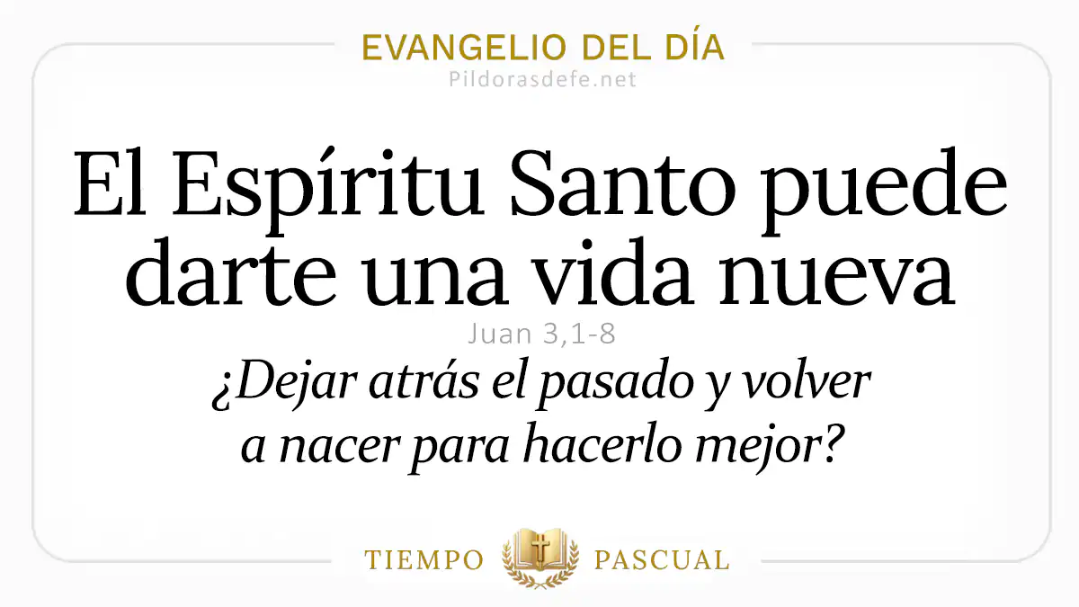 Evangelio del dia Lunes Juan    Nacer de nuevo de Espiritu  Abril webp