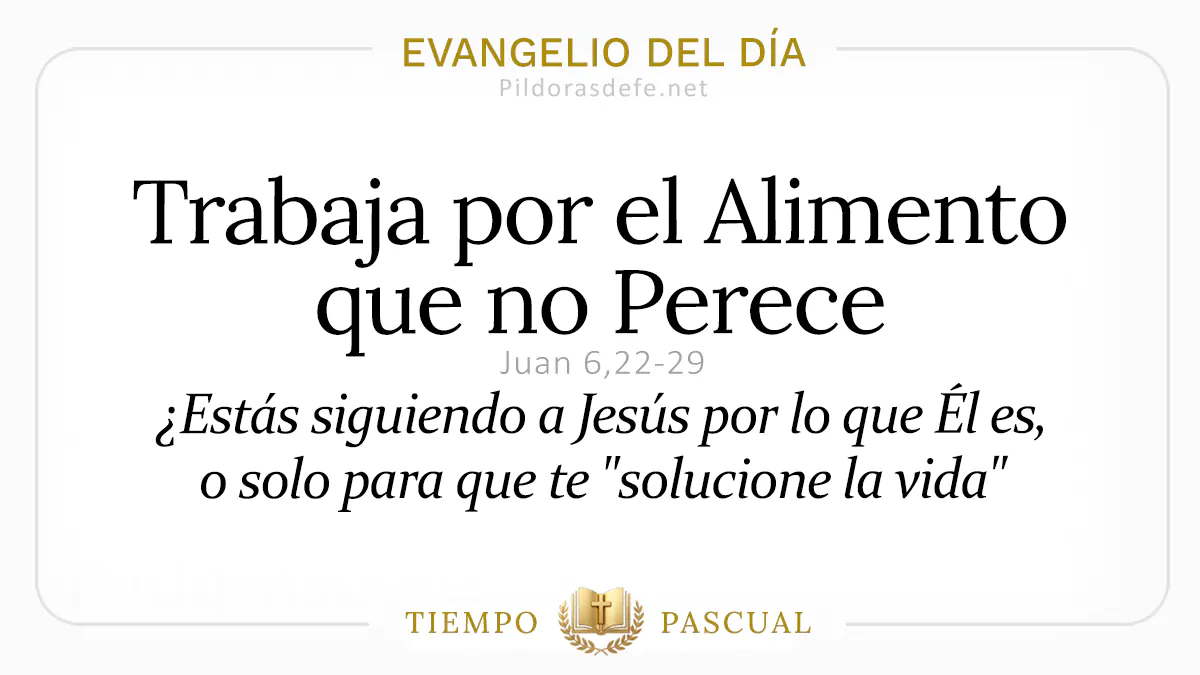 Evangelio del dia Lunes Juan    el alimento que dura para siempre  Abril webp
