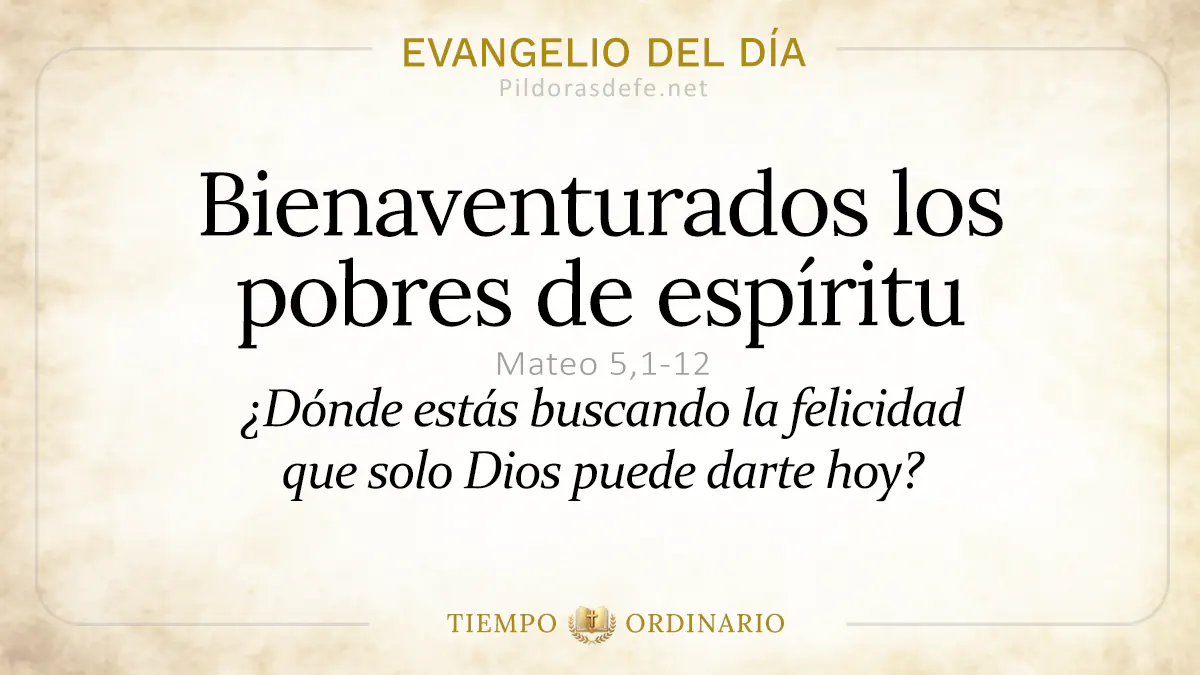 Evangelio del dia Lunes Mateo    Bienaventurados pobres de espiritu  jun webp