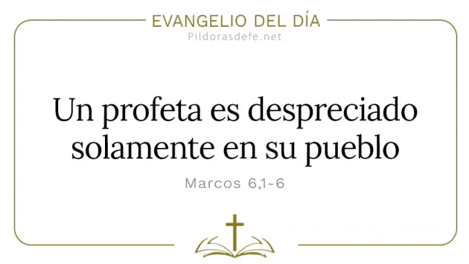 Evangelio del dia Marcos    Un profeta es despreciado en su pueblo Cita Biblica  feb 