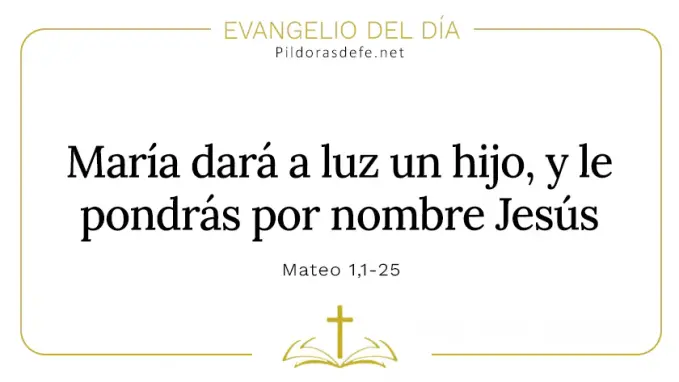 Evangelio del dia Maria dara a luz un hijo Mateo    Cita Biblica   