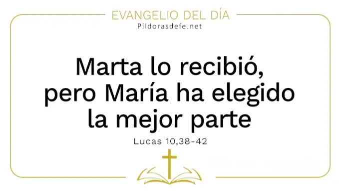 Evangelio del dia Marta recibio Maria elige mejor parte Lucas    Cita Biblica   