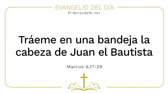 Evangelio del dia Martirio Juan el Bautista Marcos    Cita Biblica   