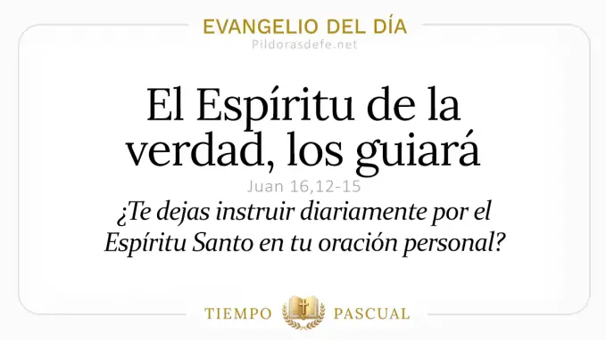 Evangelio del dia Miercoles Juan    El Espiritu de la Verdad  mayo 