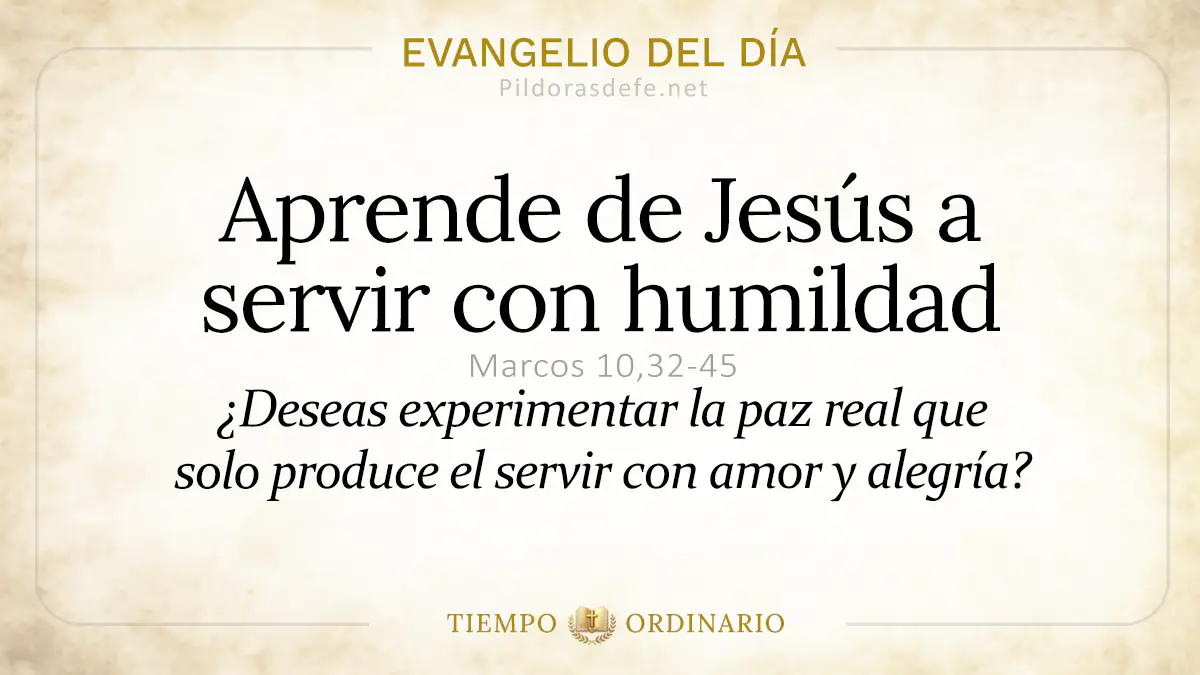 Evangelio del dia Miercoles Marcos    Servir con humildad  may webp