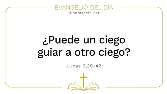 Evangelio del dia Puede un ciego guiar a otro ciego Lucas    Cita Biblica   