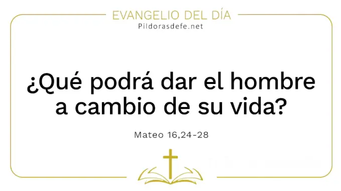 Evangelio del dia Que podra dar el hombre a cambio Mateo    Cita Biblica   
