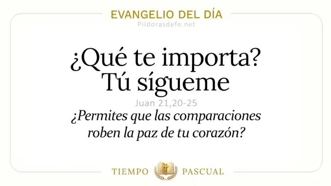 Evangelio del dia Sabado Juan    Que te importa tu sigueme  may 