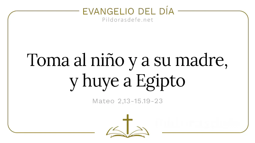 Evangelio del dia Sagrada Familia Huye a Egipto Mateo      Cita Biblica   webp