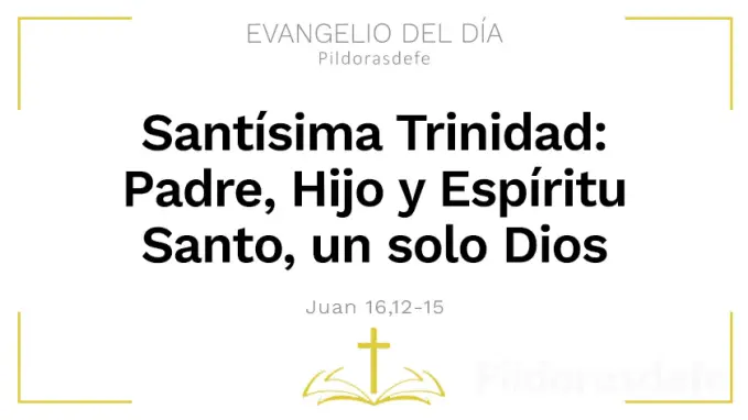 Evangelio del dia Santisima Trinidad Juan    Cita Biblica   