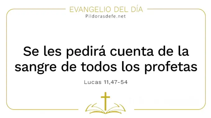 Evangelio del dia Se les pedira cuenta sangre de profetas Lucas    Cita Biblica   